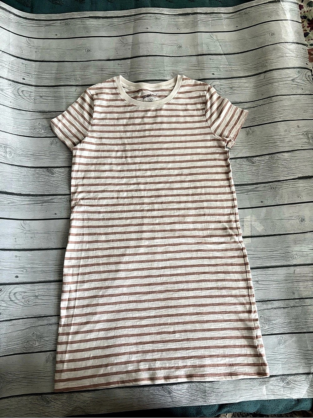 Universal Thread Striped Mini Dress in Pink & White Size Medium